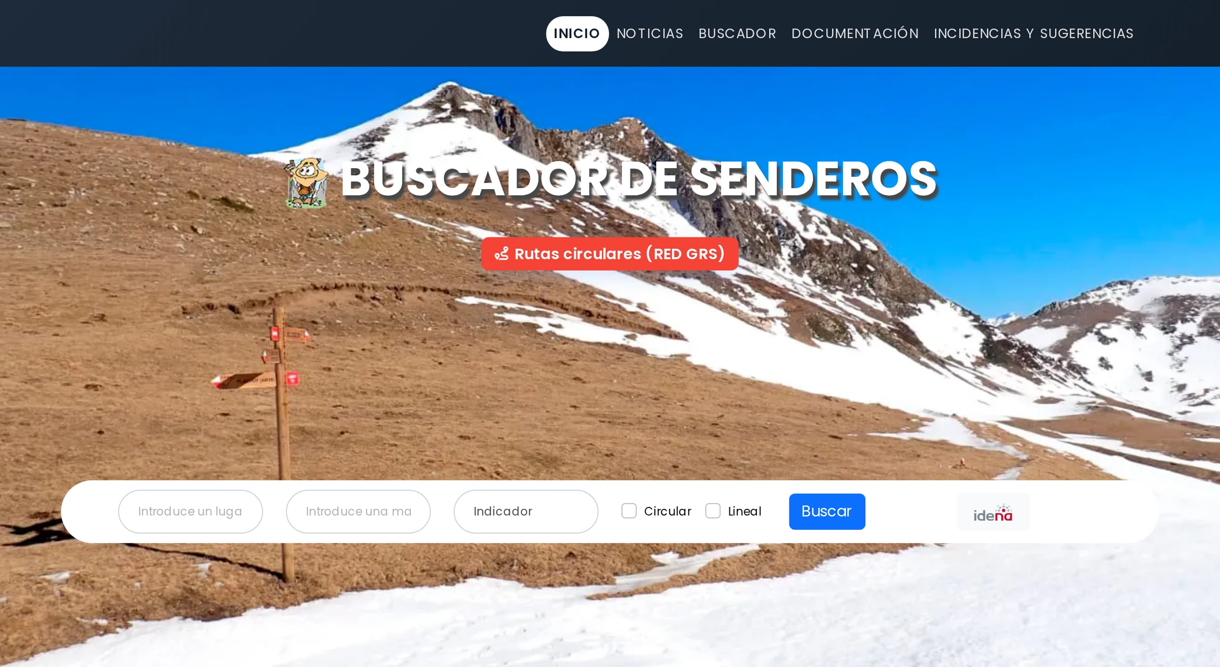 Catálogo público de senderos homologados con el buscador y las últimas novedades de la federación