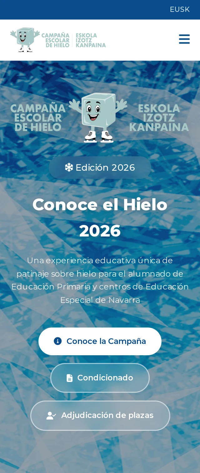 La web pública de la campaña vista en un teléfono móvil